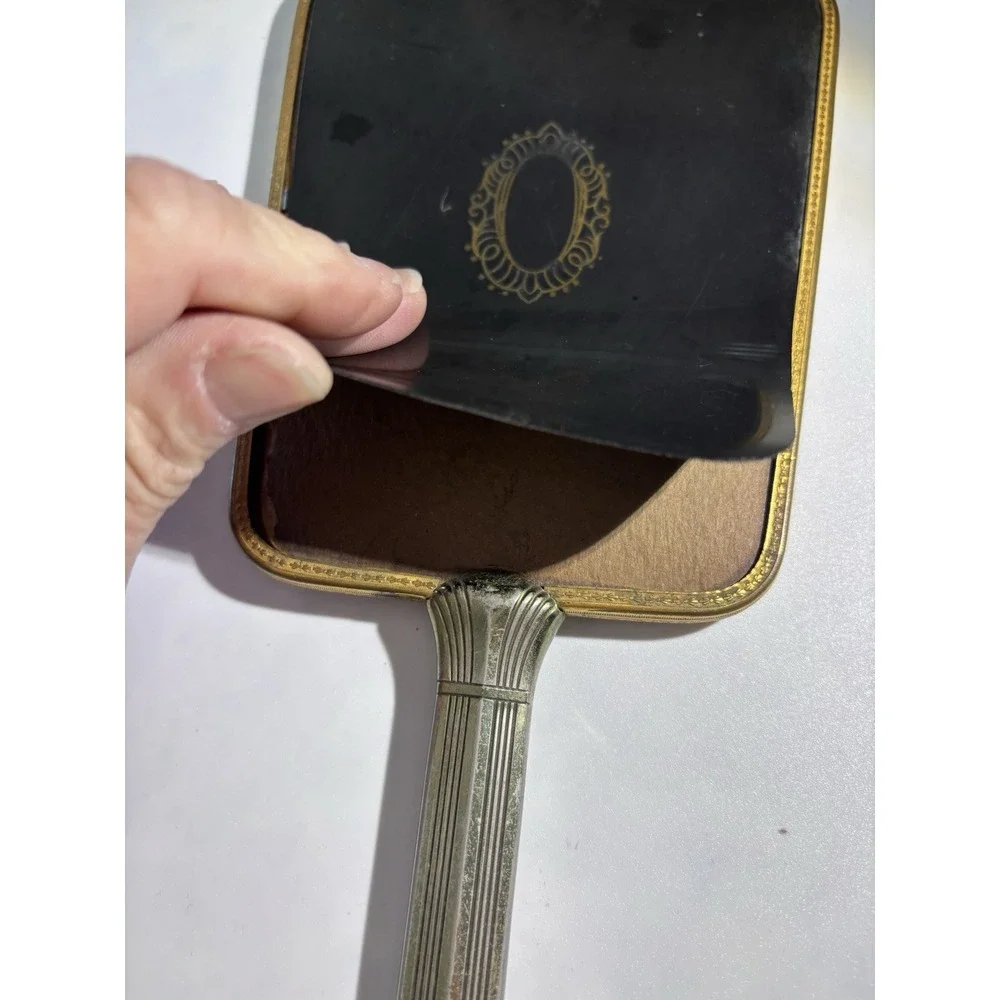 Vintage‎ Art Deco Hand Mirror Likely From The Early 20Th Century Vintage Brass